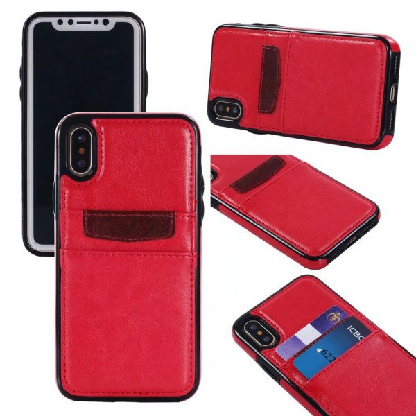 Wholesale iPhone XS / X Leather Style Credit Card Case (Red)